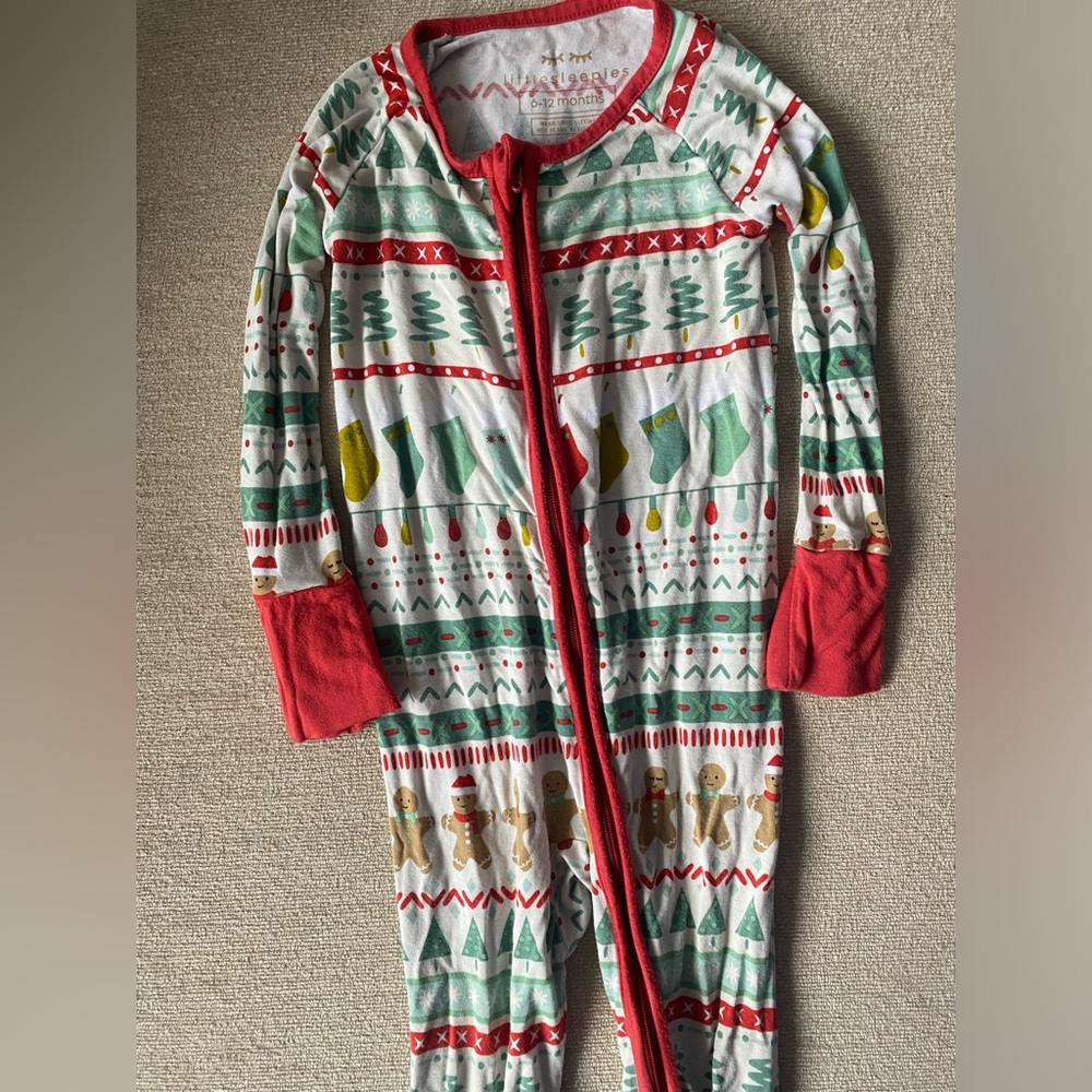 Little Sleepies Christmas zippy 6-12 months